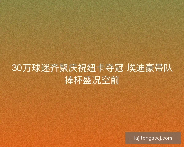 30万球迷齐聚庆祝纽卡夺冠 埃迪豪带队捧杯盛况空前