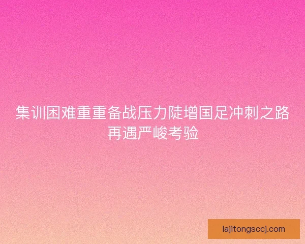 集训困难重重备战压力陡增国足冲刺之路再遇严峻考验